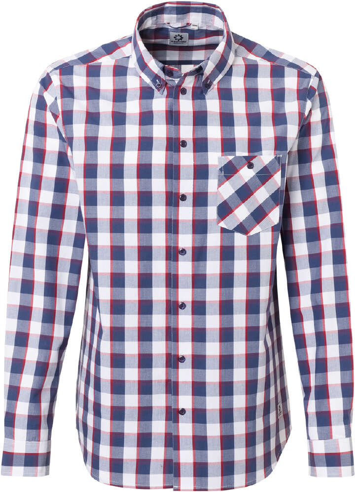 C.Centimo Classic Hemd 1/1 rot/weiß/grau karo